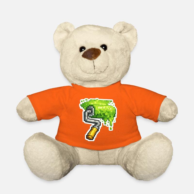 Pixel Color Roller Green - Teddy Bear - golden orange