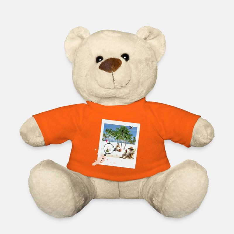 Weihnachten ist überall - Teddy - Goldorange