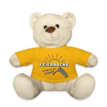 Fun Party Spruch Statement Shirt Feierabend (25) - Teddy - Sonnengelb - Vorne