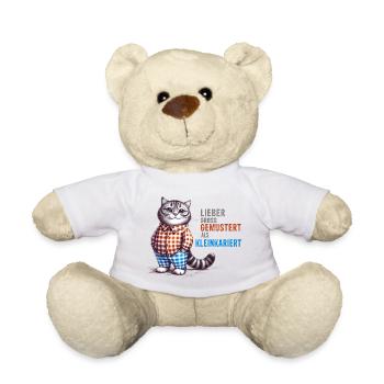 Lieber gross gemustert als kleinkariert - Cat - Teddy - Sonnengelb - Vorne