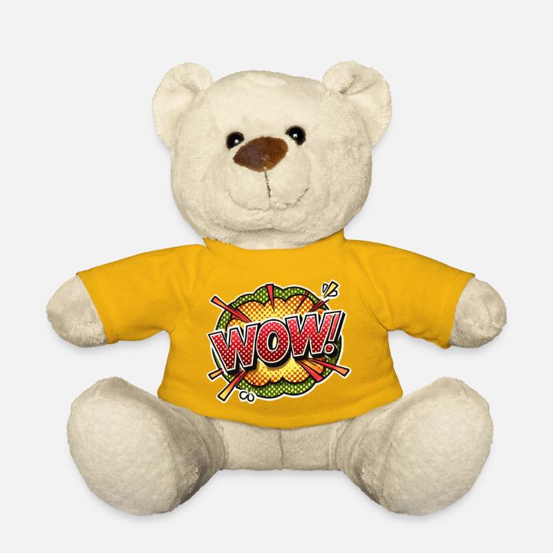 Pop Art Explosion Wow Design - Nounours - jaune soleil