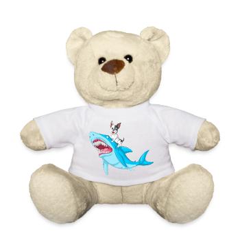 Bouledogue français Riding Shark – Chien amusant et fantaisiste - Nounours - jaune soleil - Devant