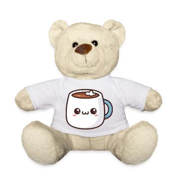 Kawaii-Heiße-Schokoladen-Tasse - Teddy - Sonnengelb - Vorne