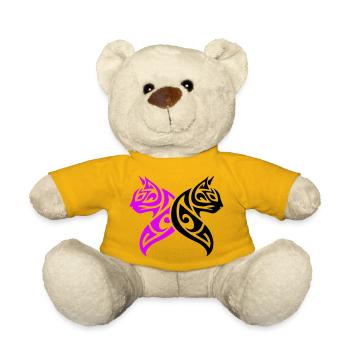 Katzen Tribal Kater Design - Teddy - Sonnengelb - Vorne