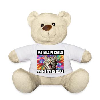 An intelligently humorous cat - Teddy Bear - sun yellow - Front