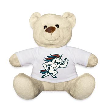 Running Power Unicorn Sportmaskottchen-Design - Teddy - Sonnengelb - Vorne