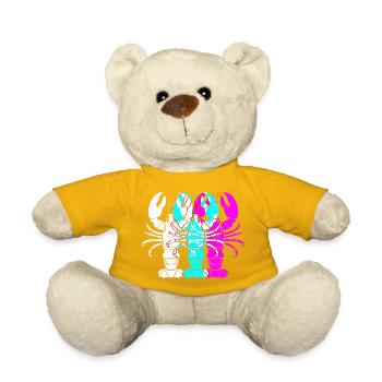 Spiny lobster, seafood, lobster, lobster - Teddy Bear - sun yellow - Front