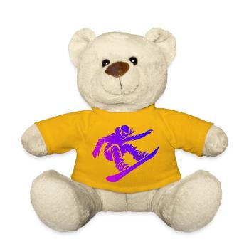 Déclaration pour tous les snowboards féminins - Nounours - jaune soleil - Devant