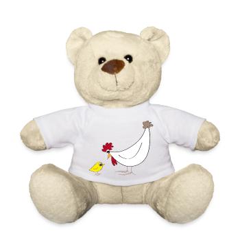 Fans de poulet - - Coq - Poulet fou - Nounours - jaune soleil - Devant