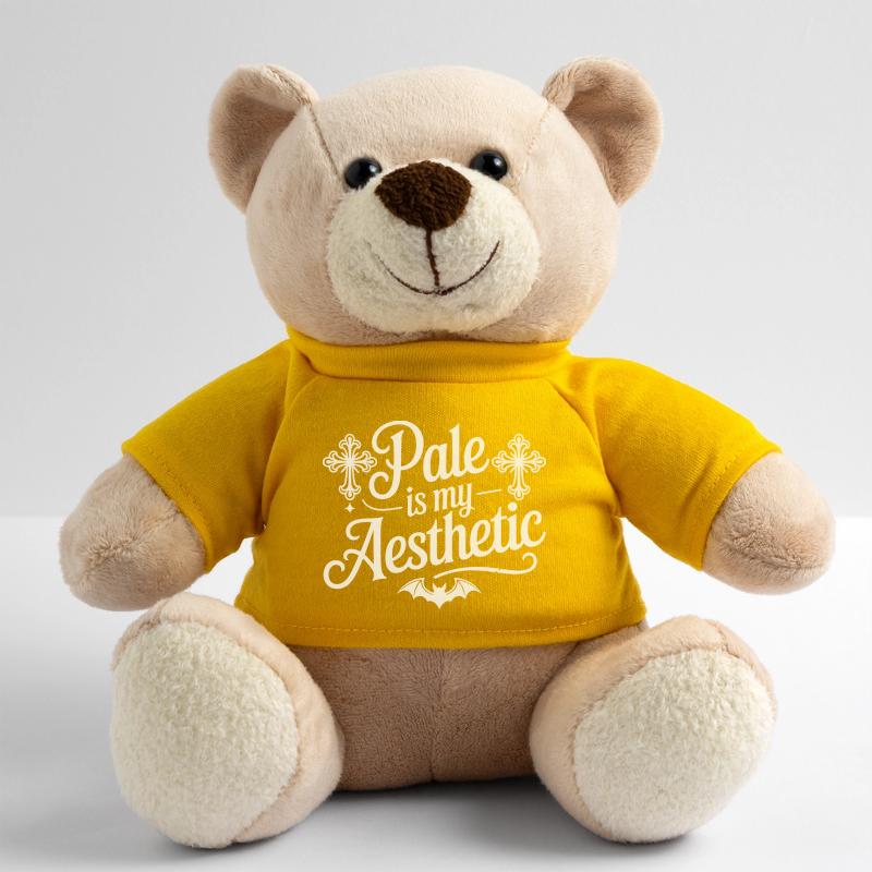 Pale Aesthetic Bat Typography Teddy Bear