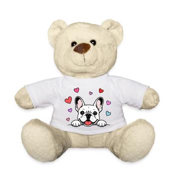 Französische_Bulldogge_Pfoten_mit_Herz_weiss - Teddy Bear - sun yellow - Front