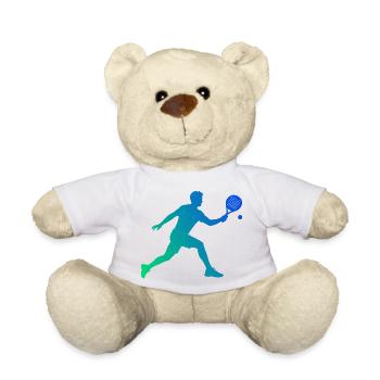 Geschenkidee für Padel Tipps Fans mit Indoor Padel - Teddy - Sonnengelb - Vorne