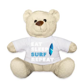 Essen, schlafen, surfen, von vorne anfangen - Teddy - Sonnengelb - Vorne
