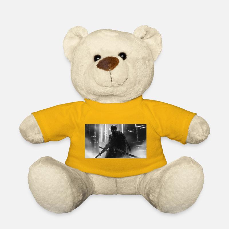Urbaner Samurai im schwarzen Schatten - Teddy - Sonnengelb