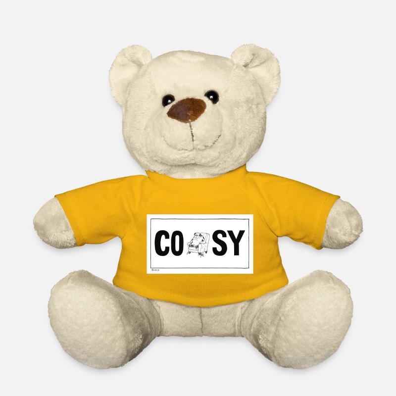 Kuscheliger Hund Schriftzug Design - Teddy - Sonnengelb