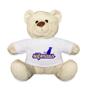 Sweet Mouse Silhouette Font - Teddy Bear - sun yellow - Front