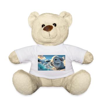 Niedlicher Schneehase mit Eiskristallen - Teddy - Sonnengelb - Vorne