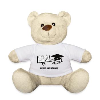My Only Plan Is To Pass - Motivational Student Gra - Nounours - jaune soleil - Devant