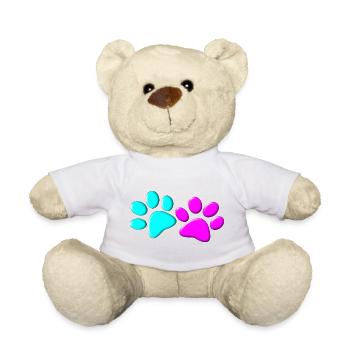 Hundepfoten Pärchen Hundebesitzer Hundehalterin - Teddy - Sonnengelb - Vorne