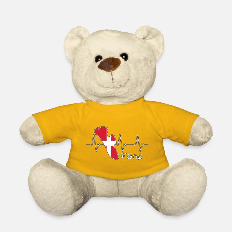 Fanø Fanö Herzschlag Dänemark Design - Teddy - Sonnengelb