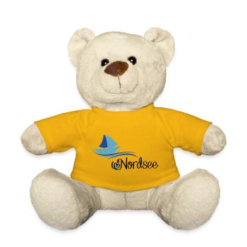 Conception de la mer du Nord avec voilier - Nounours - jaune soleil - Devant