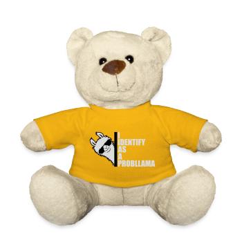 I Identify As A Probllama Cool Lama Problem Spruch - Teddy Bear - sun yellow - Front