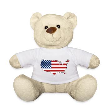Karte der Vereinigten Staaten - Teddy - Sonnengelb - Vorne