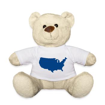 Karte der Vereinigten Staaten - Teddy - Sonnengelb - Vorne