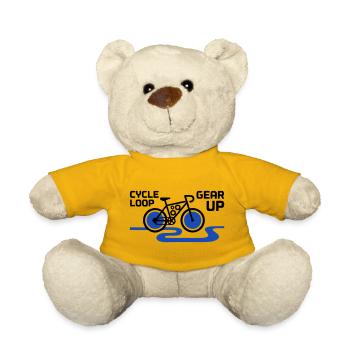 Motivational Gear Up Bicycle Loop - Teddy Bear - sun yellow - Front