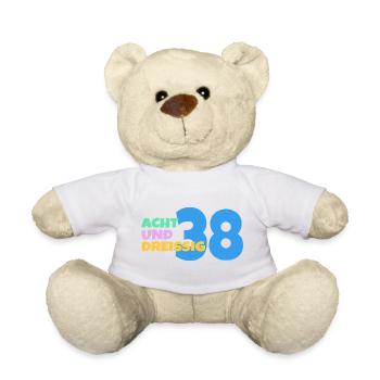 38. Geburtstag Geschenk - Teddy - Sonnengelb - Vorne