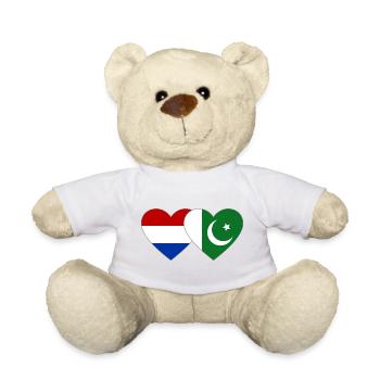Hollande Pakistan Drapeau Coeur - Nounours - jaune soleil - Devant