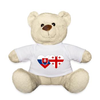 Drapeau de la Slovaquie Géorgie - Nounours - jaune soleil - Devant