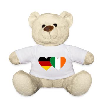 Germany Ireland Flag Heart - Teddy Bear - sun yellow - Front