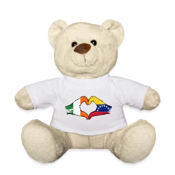 Ireland Venezuela Flags Heart - Teddy Bear - sun yellow - Front