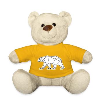 Polar Bär Polygon Eisbär Symbol - Teddy - Sonnengelb - Vorne