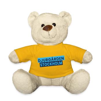 Djurgården Stockholm Text Block - Teddy Bear - sun yellow - Front
