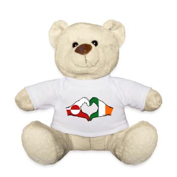 Drapeau du Groenland Irlande Mains Forme de cœur - Nounours - jaune soleil - Devant