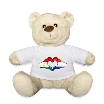 Drapeau du Pays-Bas du Tadjikistan Mains en forme de cœur - Nounours -  - Devant