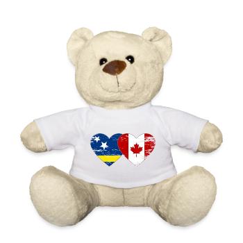 Curacao_Kanada_Flagge_Herz_used - Teddy Bear - sun yellow - Front