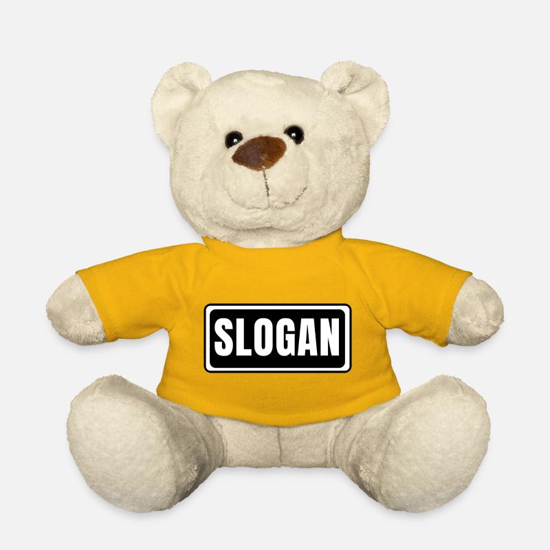Slogan - Teddy Bear - sun yellow