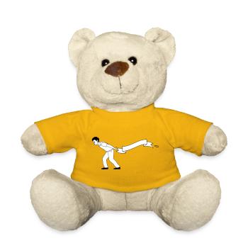 un homme tire la bannière | Porte-bannière - Nounours - jaune soleil - Devant