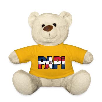  Papi Dominikanische Flagge – Stolzer Papa aus der - Teddy - Sonnengelb - Vorne