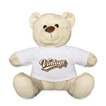 Vintage Lettering Retro Flair - Teddy Bear - sun yellow - Front