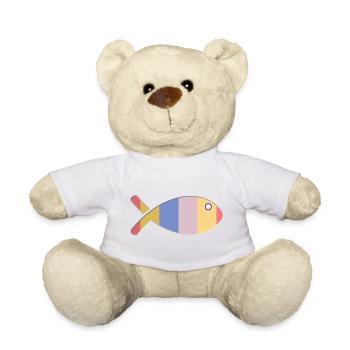 FISH. APRIL FOOL. HOLIDAY. SUMMER. HUMOR - Teddy Bear - sun yellow - Front