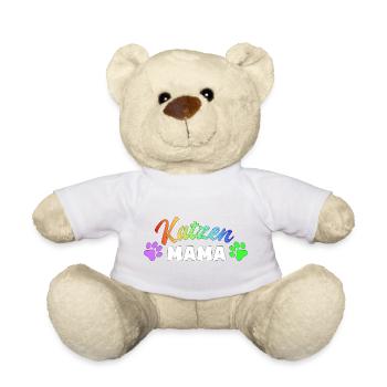 Katzen Mama: Bunte Pfoten-Power - Teddy - Sonnengelb - Vorne