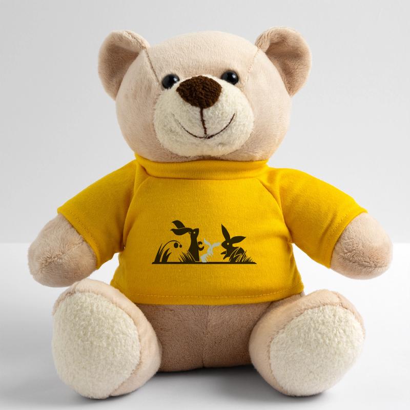 Trois lapins dans une prairie Nounours
