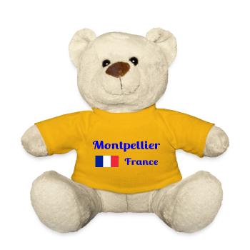 Montpellier, France- Stylish prints - Teddy Bear - sun yellow - Front