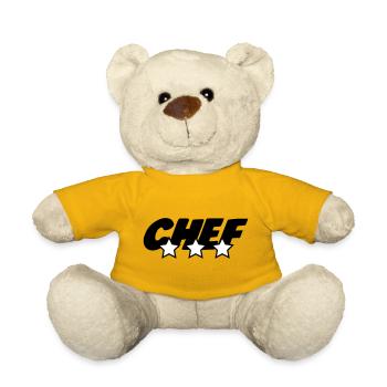 Chef - Kitchen - Cook - Teddy Bear - sun yellow - Front