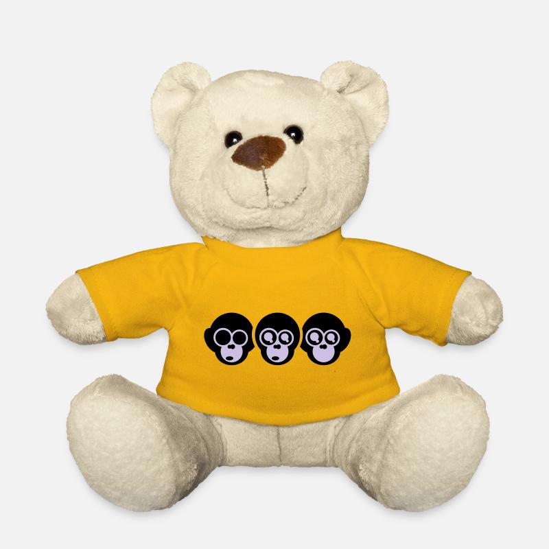 die drei affen - Teddy - Sonnengelb