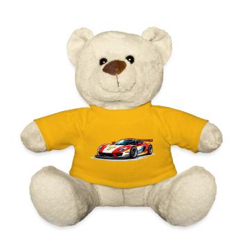 Speed-style race car graphics - Teddy Bear - sun yellow - Front
